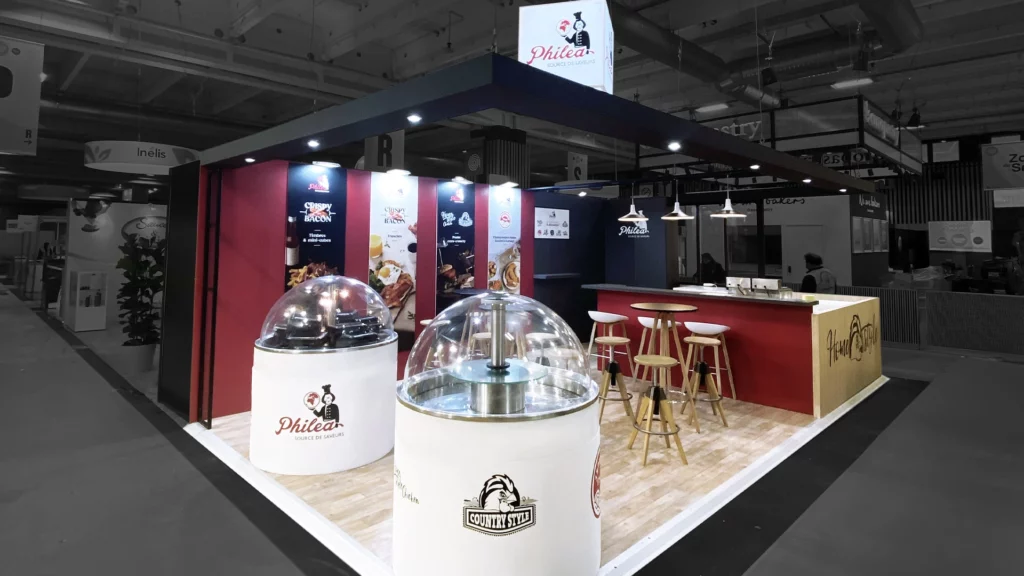 Stand sur mesure conçu par un fabricant de stand à Paris pour un salon professionnel