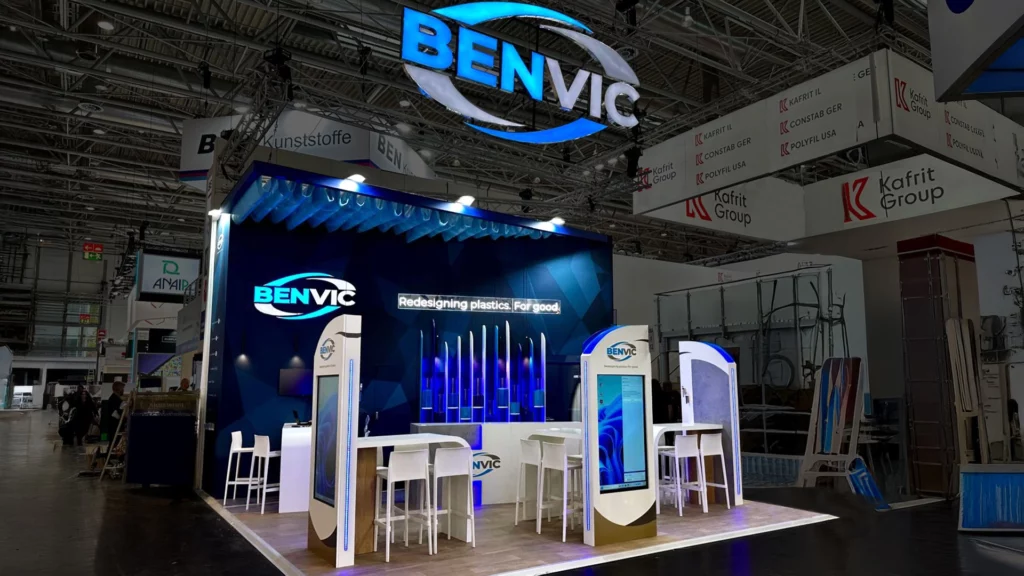 tand modulaire d’exposition installé sur un salon professionnel