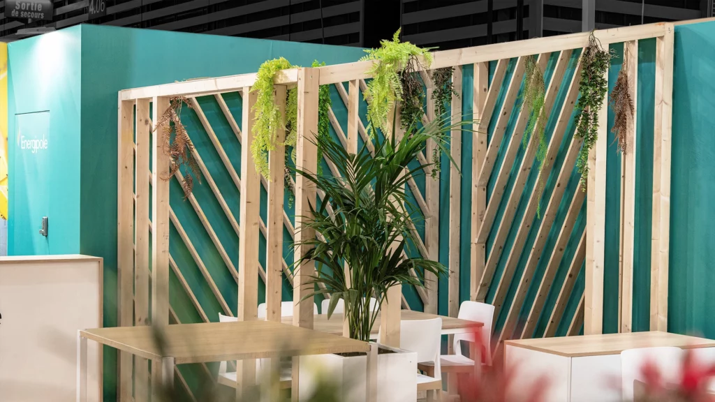 Stand modulaire à Paris conçu pour un salon professionnel